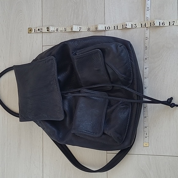 Authentic Soft Italian Leather Drawstring Backpack - Picture 15 of 15